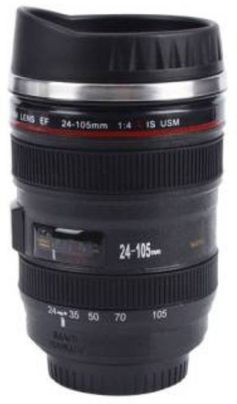 shreejihub Camera Lens Shaped MUG Stainless Steel, Plastic Mug(400 ml)