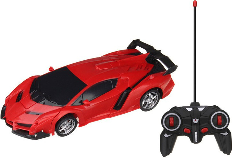 jilani 2 in1 RC Car Sports Lamborghini Transformation Robots Models Remote(Red)