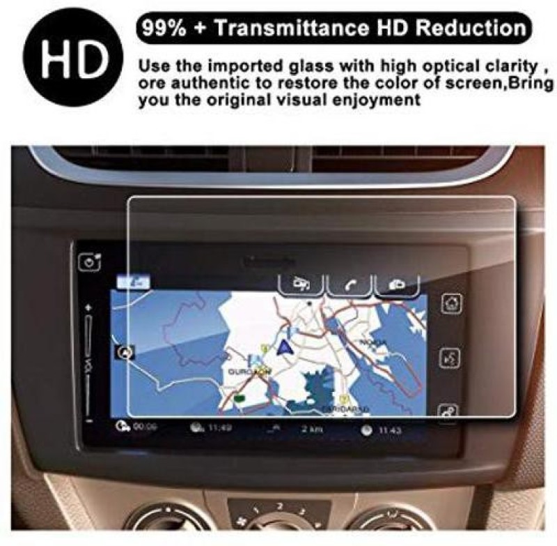 Tuta Tempered Edge To Edge Tempered Glass for Toyota Fortuner 2.7 2WD Navigation System(Pack of 1)