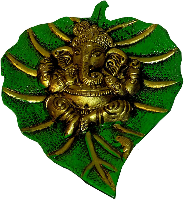 the giftory th_gift_ory Decorative Showpiece  -  18 cm(Clay, Gold, Green)