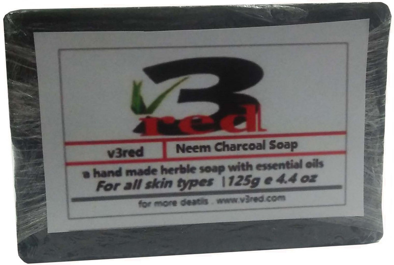 3red Herbal handmade Neem Charcoal Soap 1x125g(125 g)