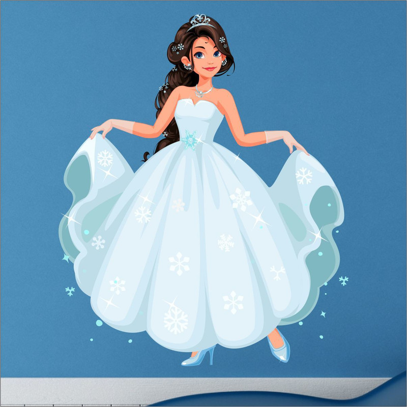 pixel print Large Cute Little Baby Princess with Sweet Smile  Sticker(Pack of 1)