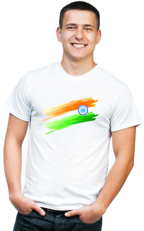 zarsha Graphic Print Men Round Neck White T-Shirt