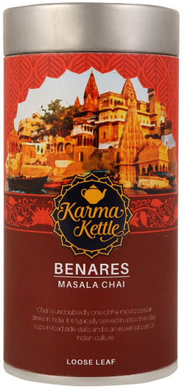 karma kettle Benares -100% Authentic Indian Masala Chai Spices Masala Tea Tin(100 g)