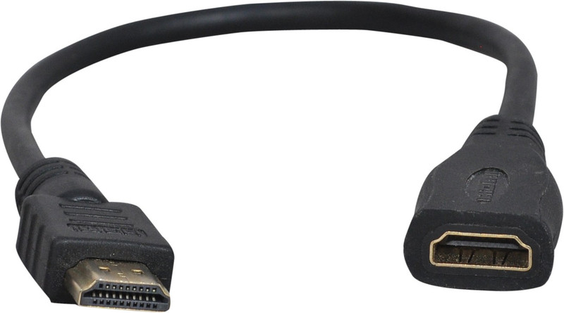 Crystonics TV-out Cable HDMI Male to HDMI Female Extension Cable Connector(Black, For TV)