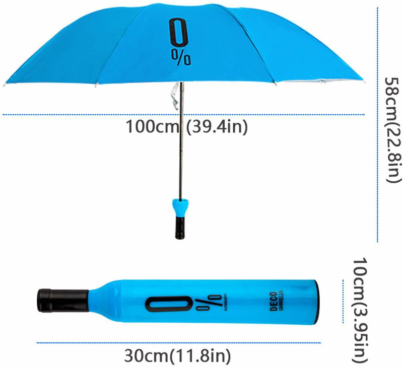 sipshoppe Folding Bottle Umbrella Polyester (Multi color) Umbrella(Silver, Pink, Multicolor, Red, Yellow)