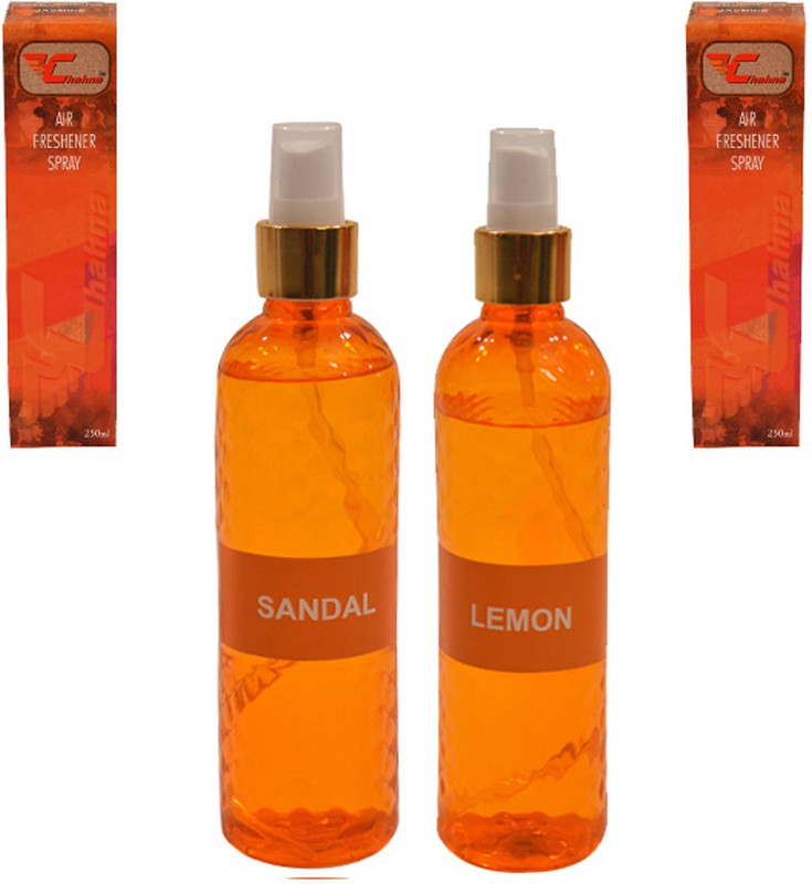 chahna sandal air freshener, lemon room freshener Spray (Pack of 2)(500 ml)