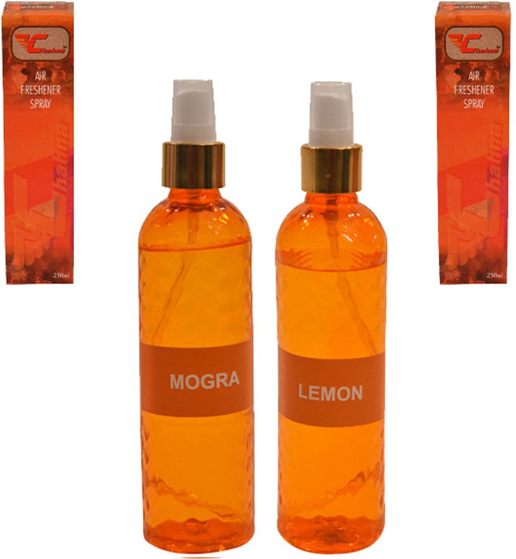 chahna mogra air freshener, lemon room freshener Spray (Pack of 2)(500 ml)