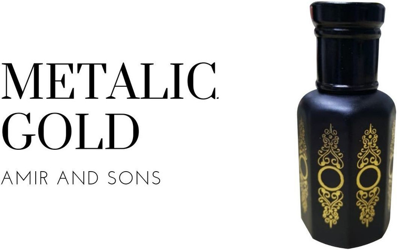Amir and Sons METALICA GOLD PERFUME ATTAR Floral Attar(White Lotus)