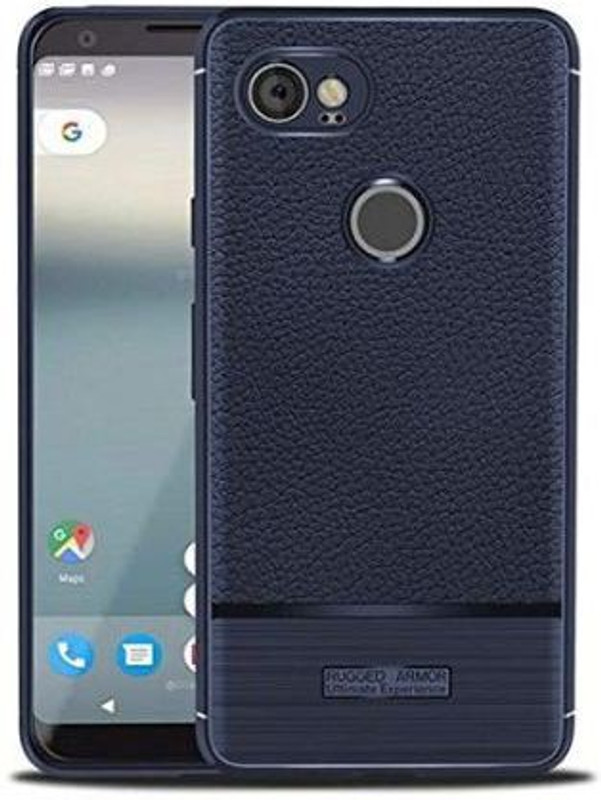 ferry cherry Back Cover for Litchi Texture Carbon Fiber Silicone Back Cover for Google Pixel 2XL (Carbon Fiber Blue)(Leather+BPixel(rushed 2xl) Blue, Shock Proof)