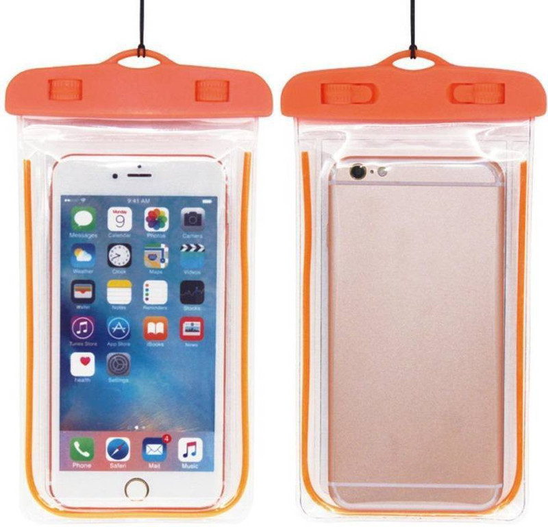 rr design Pouch for Pouch for Waterproof mobile for all Cell Phone dimensions upto 160x80 mm(Orange, Black, Pink, White, Waterproof)