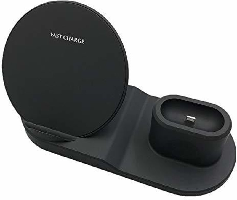 GADGETSWRAP Fast Wireless Dock Station 3 in 1 Dock(Black)