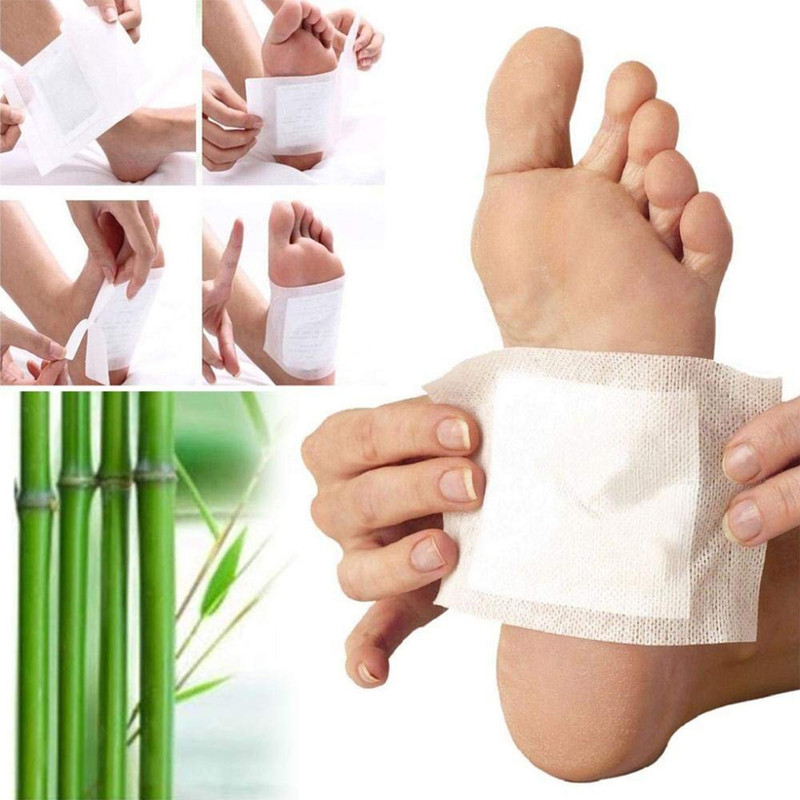 maxmy shop Natural Unwanted Toxins Remover Cleansing Detox Foot Patches (Free Size - Set of 10)