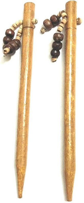 topnotch enterprises Wooden Handmade Beautiful Beads Collection Hair Pin/Stick Hair Clip(Multicolor)