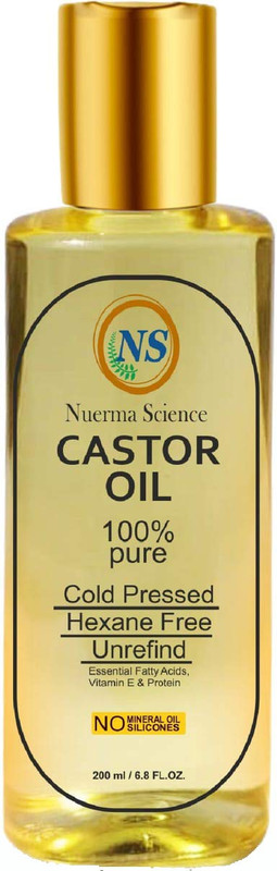 nuerma science Cold-Pressed 100% Pure Castor Oil Hair Oil (200 ml)(200 ml)