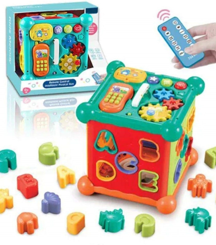 kiwilon Intelligent Musical Box Shape Sorter Activity Toy and Learning Toy for Kids(Multicolor)