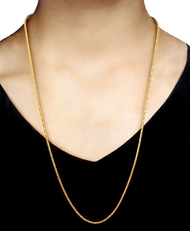 manohar Rold Gold Gold Plated Chain for Women and girls (size-21 inch) (MG222) Gold-plated Plated Brass Chain