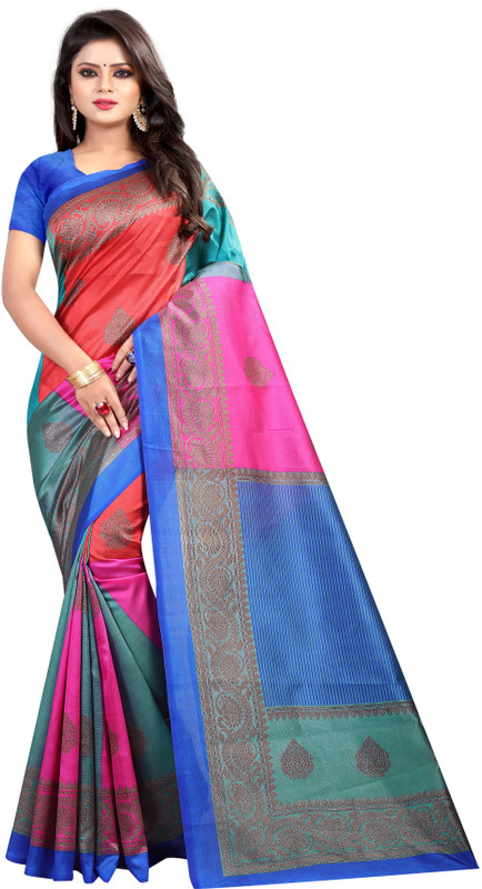 wholesale wear Printed Fashion Art Silk, Poly Silk, Polycotton, Silk Blend, Tissue Saree(Multicolor)