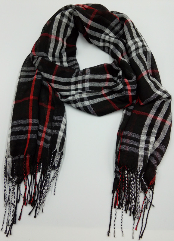 cotton rich Checkered Cotton Linen Blend Men & Women Fancy Scarf
