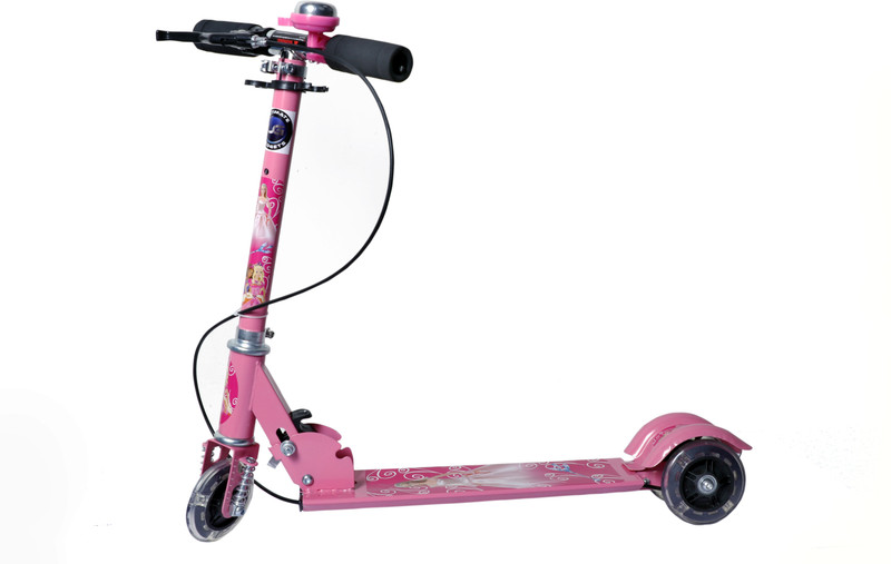 ultimate gadgets pink 3 wheel scooter high quality metal beak outdoore and indoore both use ,foldable,LED LIGHT IN WHEEL Scooter(Pink)