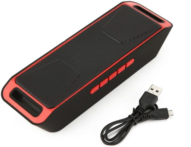 haperg Multifunction Mini S-208 Wireless Portable Bluetooth Outdoor 4 W Bluetooth  Speaker(Red, 2.1 Channel)