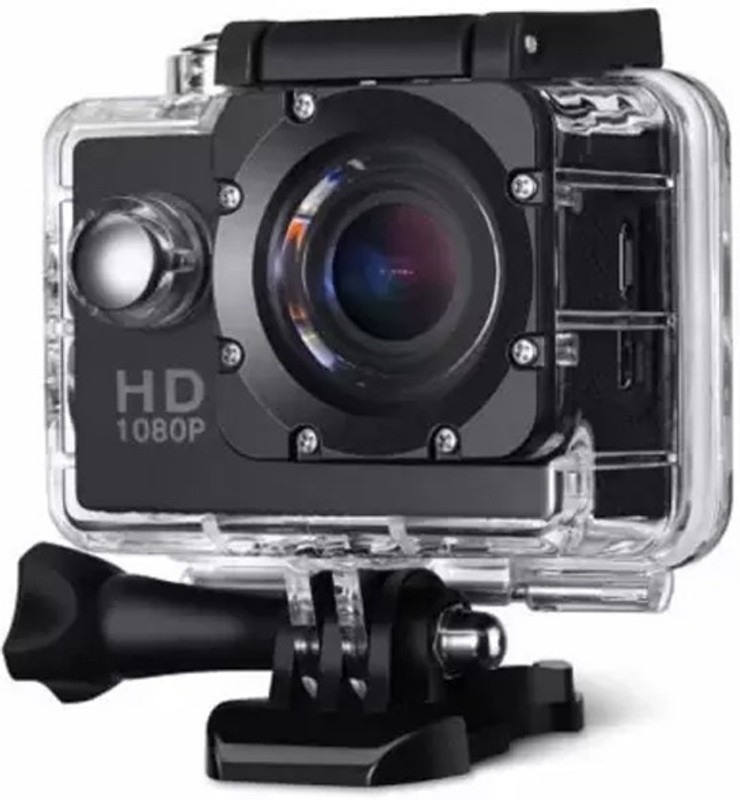 little monkey ACTION SHOT WATERPROOF ACTION CAMERA 1080P WITH 12MP Sports and Action Camera(Black, 14 MP)