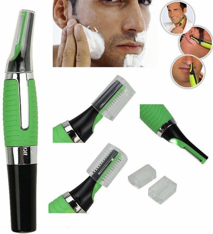 curve creation All-In-One Personal Micro Touches Touch Ear/Nose/Neck/Eyebrow Hair Trimmer with Precision Kit For Men & Women  Runtime: 40 min Trimmer for Men & Women(Green, Multicolor)