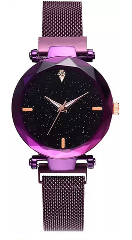 lead New wedding style fancy purple magnet balt watch for women & girls Analog Watch  - For Girls