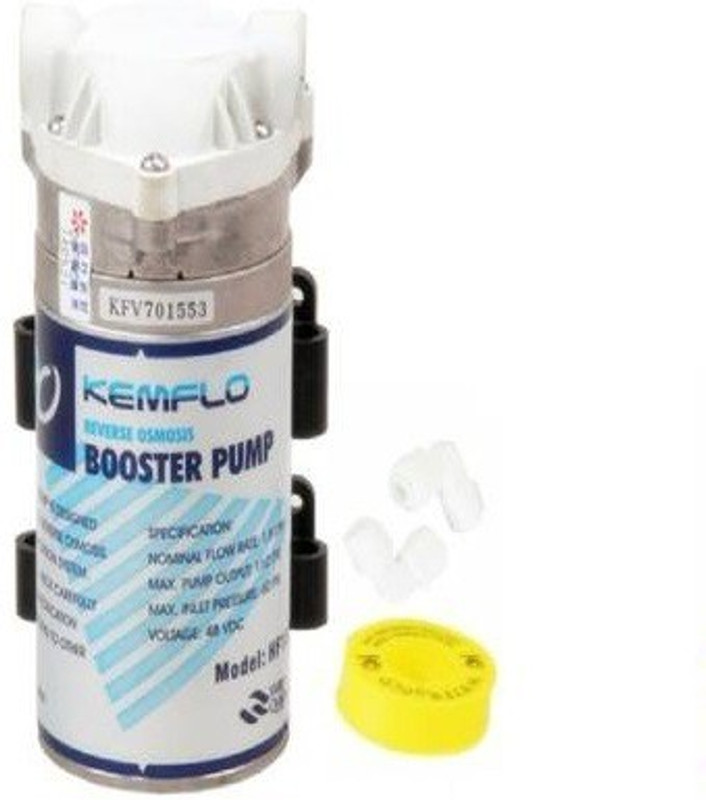 MyPure KEMFLO K48 HF1800 Reverse Osmosis Kemflow Booster Pump 100 GPD Imported Heavy Duty Pressure RO Service Motor with Elbows and Teflon Tape Diaphragm Water Pump(1 hp)