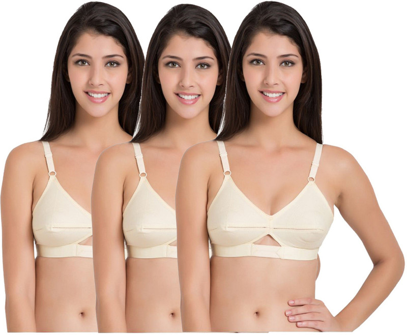 kabua byKabua Beautiful Best Quality Black Cotton Comfortable Fitting Bra Women Full Coverage Non Padded Bra(White)