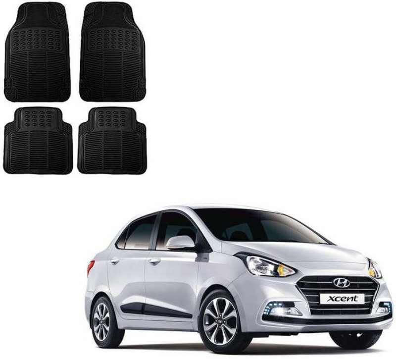 dealbymn Rubber Standard Mat For  Hyundai Xcent(Black)