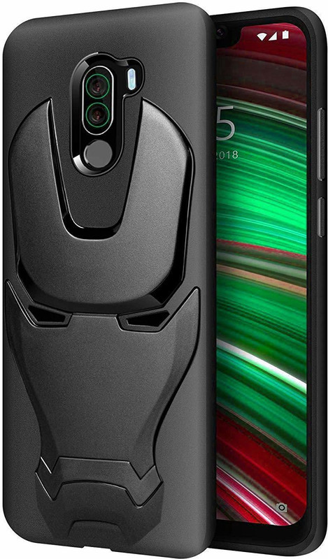 10cr Back Cover for POCO F1(Black, Rugged Armor)
