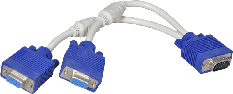 Dual Female Two Monitor VGA Cable 0.4 