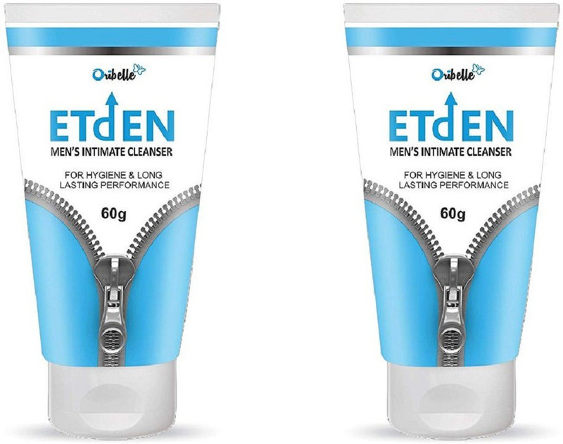 oribelle Etden-Men's Intimate Wash With Long-Lasting Performance (60 G) (pack of 2) Face Wash(120 g)