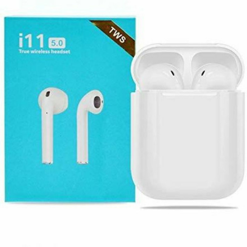 RGJ Wireless Bluetooth Headset with Mic(White, In the Ear)