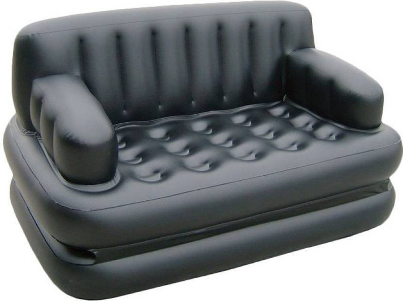 kzmart Bestway PVC 5 Seat Inflatable Sofa PVC 5 Seater Inflatable Sofa(Color - Black)