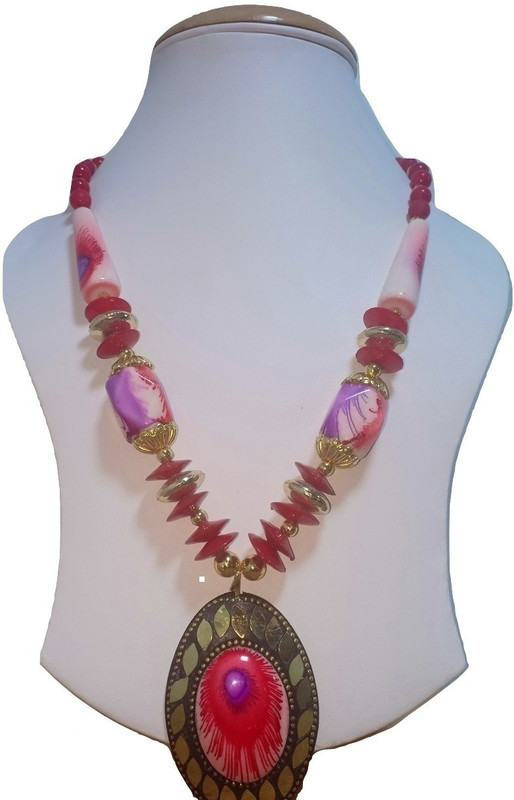 mayrapihu Alloy, Shell, Alloy Jewel Set(Red, Pink)