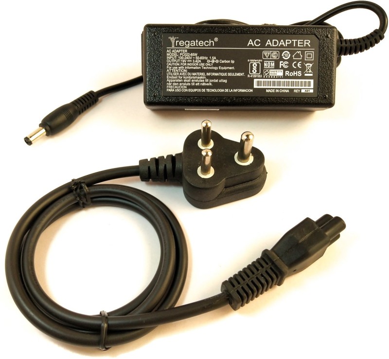 Regatech Charger U24E, U24EX, U24GI231E, U24GI235E 19V 3.42A 65 W Adapter(Power Cord Included)
