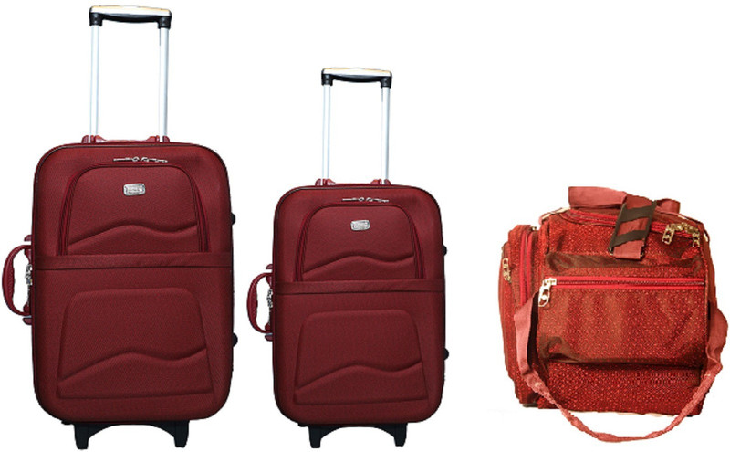 Vidhi Check-in Suitcase, Duffel Bag, Cabin Suitcase Combo(Maroon)