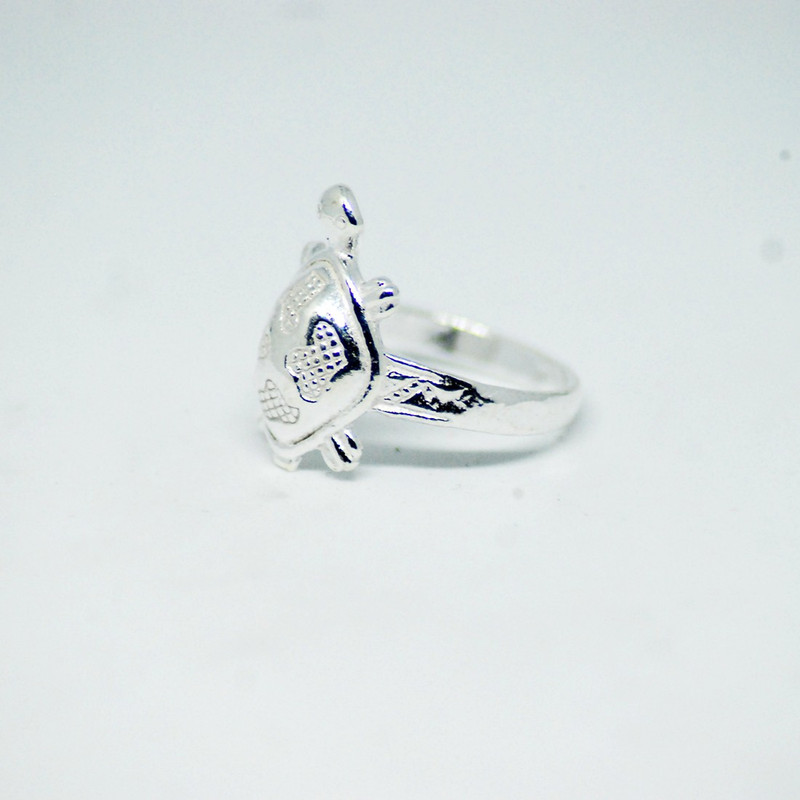 Sen Enterprise Original Fengshui Sillver Tortoise Ring Kachua Ring Tortoise Ring for Good Luck Silver Silver Plated Ring