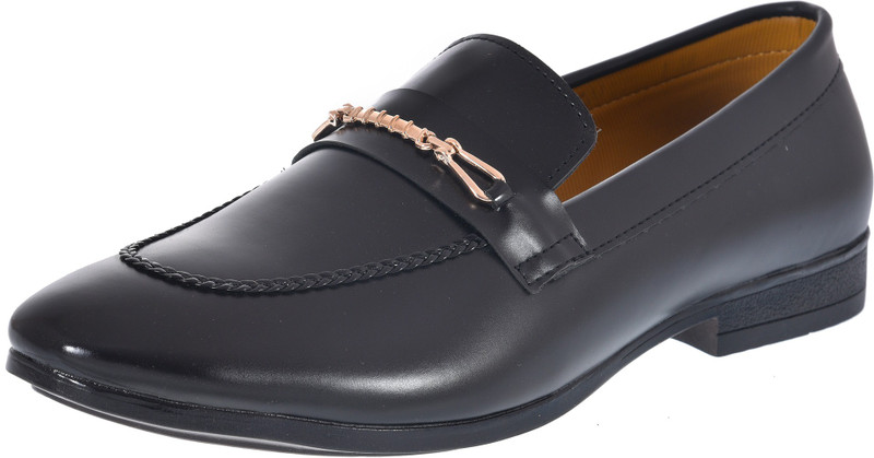 walk n awake loafers Loafers For Men(Black)