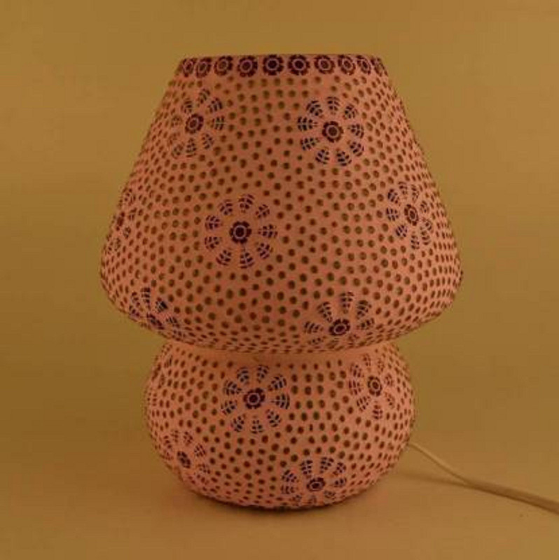 anshlove Ake_126_Mosaic_Table_Lamp Table Lamp(17 cm, Multicolor)