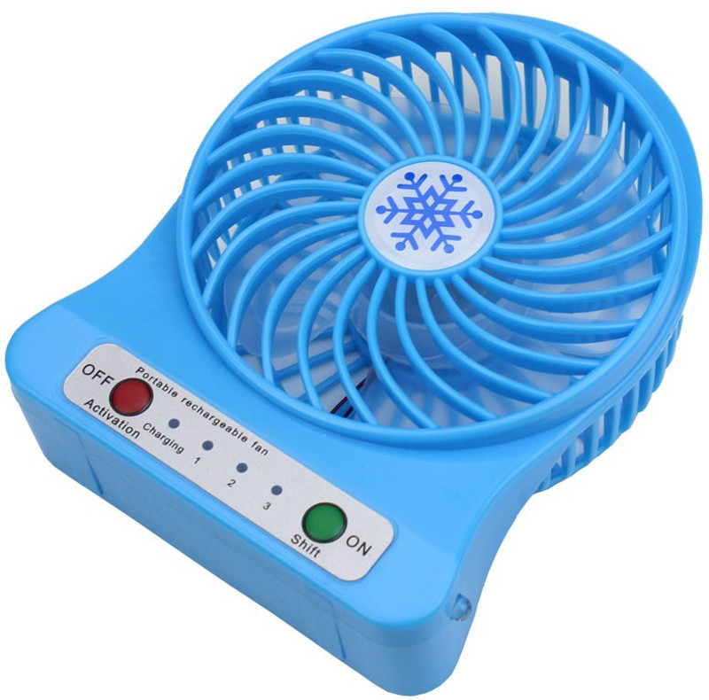 shreevi Portable Rechargeable LED Light Summer Fan Mini USB Charging Portable Air cooler-002 USB Air Cooler, USB Fan(Blue)