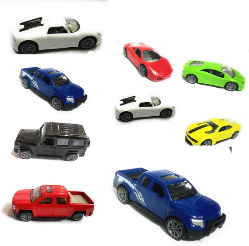 bluewale Die cast metal toys for kids(Black, Red, Yellow, Pack of: 9)