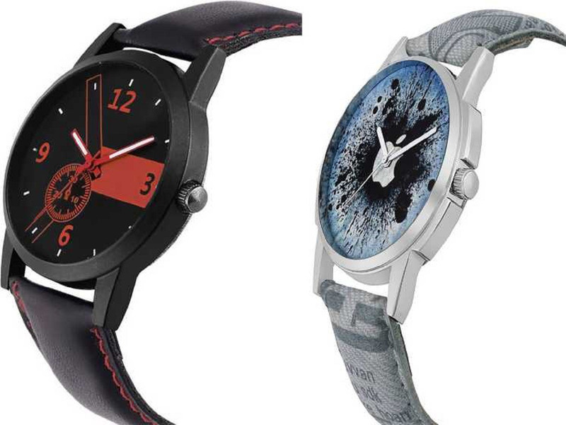 mother stylish Attrative Leather Belt Watch Combo For Boys Leather Belt Watch Combo For Boys Analog Watch  - For Boys