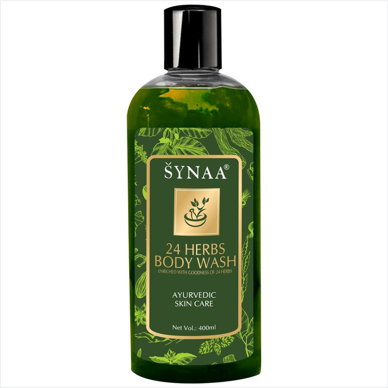 synaa Herbal Body wash - Enriched With 24 Herbs Including Neem, Tulsi & Aloe Vera - 400 ML(10 ml)
