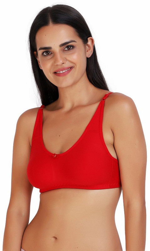 alakhdhanifashion Women, Girls Full Coverage Non Padded Bra(Pink)