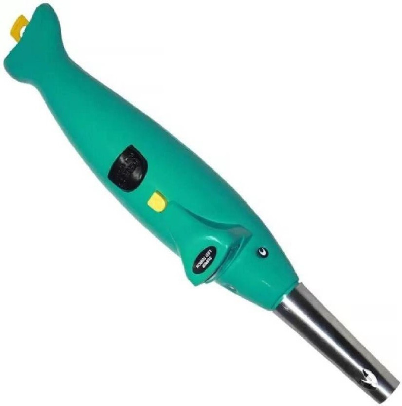 hasya big store 2 in 1 Kitchen Shape Electronic + Led Torch Plastic, Steel Gas Lighter Plastic, Steel Gas Lighter(Green, Pack of 1)