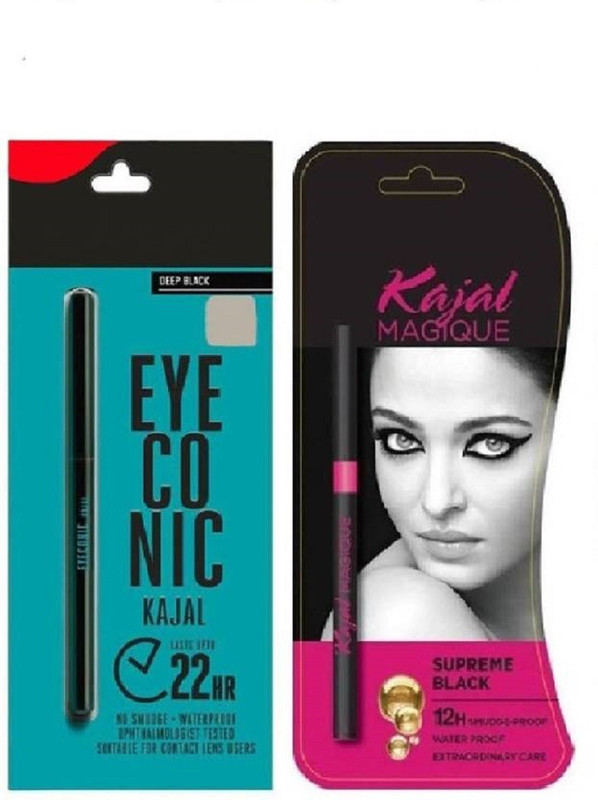 bs cosmo Eyeconic kajal 0.35g deep black(black, 2 ml)