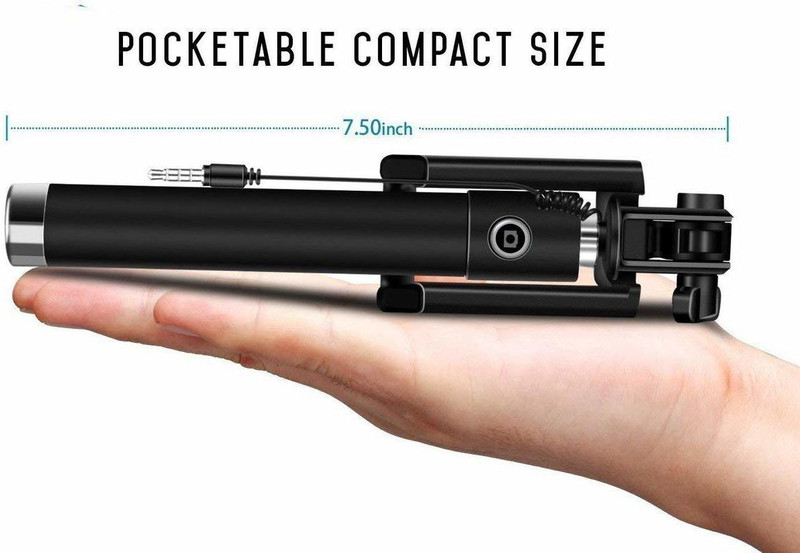 Mobiseries ms09 Cable Selfie Stick(Black)